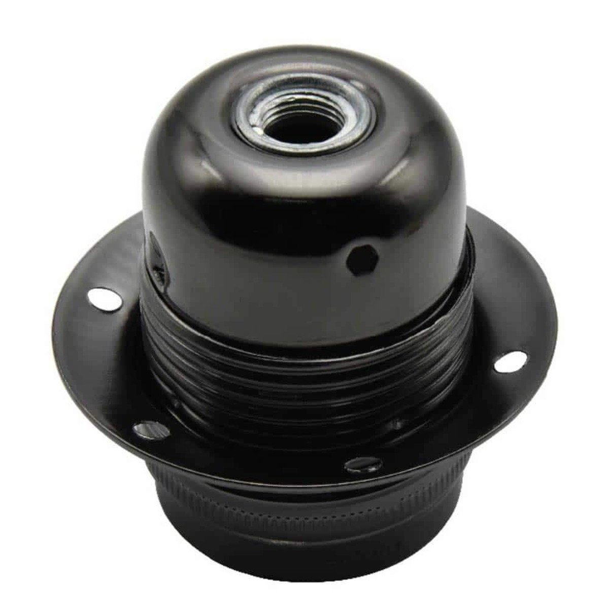E27/ES Vintage threaded lamp bulb holder Black~2970