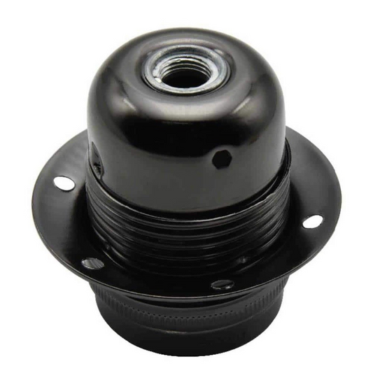 E27/ES Vintage threaded lamp bulb holder Black~2970