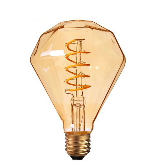 LED Light Bulb Dimond E27 4W Filament Glass Warm White~1043