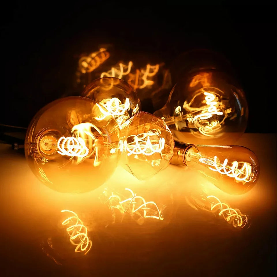 LED E27 T45 4W Vintage Edison Filament Glass Retro Warm White 3 Pack~1014