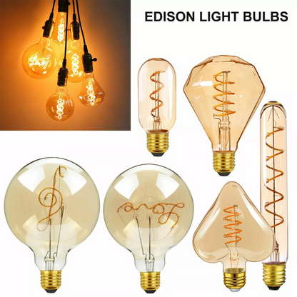 LED E27 T45 4W Vintage Edison Filament Glass Retro Warm White 3 Pack~1014