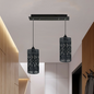 Black Double Head Cage Pendant Light 40cm ~1591