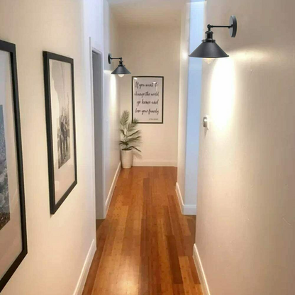 Wall Sconce Black Cone Shape Shade ~1502