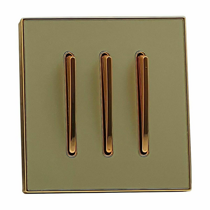 Antique Brass 3 Gang 2 Way Light Switch~2636