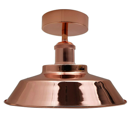 Ceiling Light Retro Flush Mount Ceiling Lamp Shade Fitting Rose Gold~1928