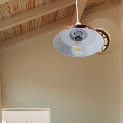 VINTAGE STYLE METAL CEILING LIGHT ROSE GOLD SHADES~2076