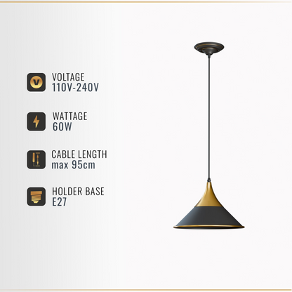 Light Fitting Ceiling Shade industrial Metal Pendant Style Hanging Lampshade~2691