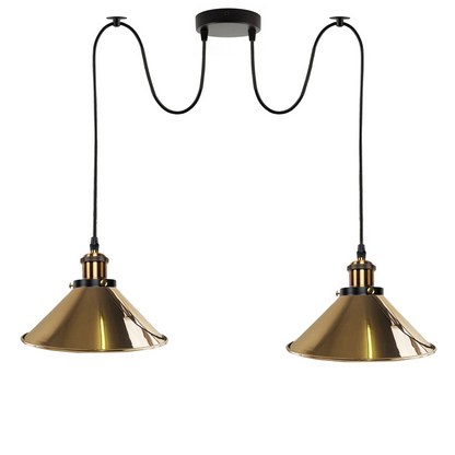 French Gold 2 Way Retro Industrial E27 Hanging Lamp Light~3506