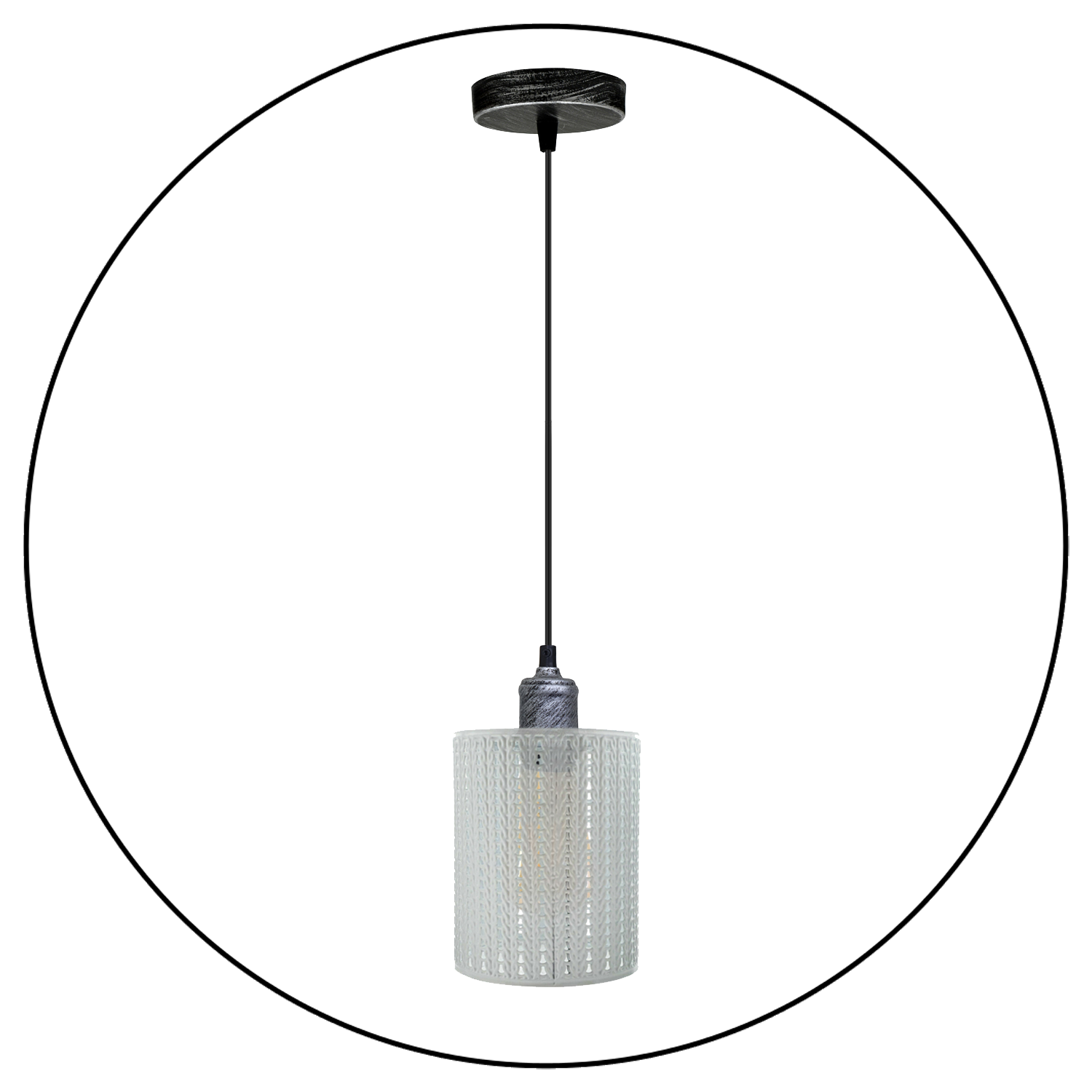 Vintage Industrial Metal Ceiling Pendant Pattern Shade Hanging Modern Retro Light~3440