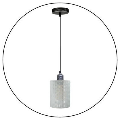 Vintage Industrial Metal Ceiling Pendant Pattern Shade Hanging Modern Retro Light~3440
