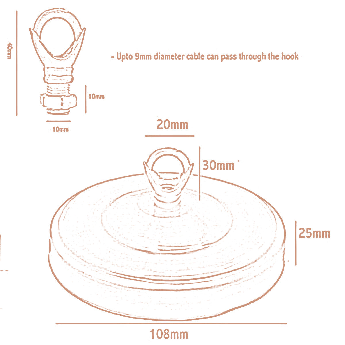 108mm Diameter Green Brass Color Ceiling Rose Hook Plate Light Fitting Chandelier~2649