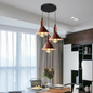 Retro Style 3 Way Rustic Red Metal Pendant Ceiling Light Fitting~1582