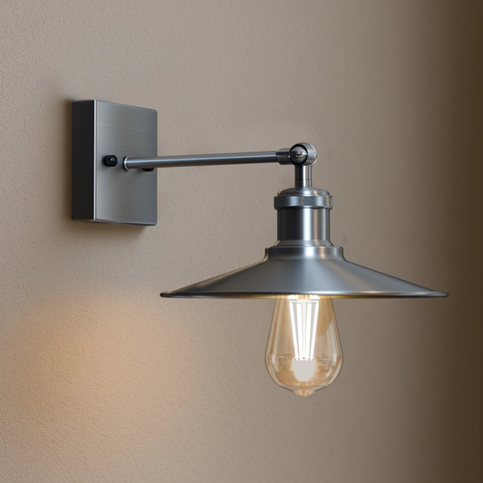 Satin Nickel Wall Light Lamp Sconces Living Room Home Decor~2592