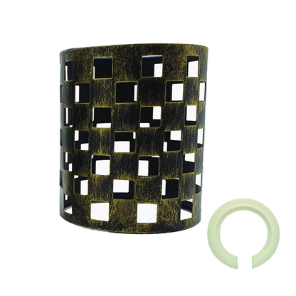 Metal Pattern Vintage Lamp Wire cage Brushed Brass Lamp Light~2008