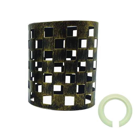 Metal Pattern Vintage Lamp Wire cage Brushed Brass Lamp Light~2008