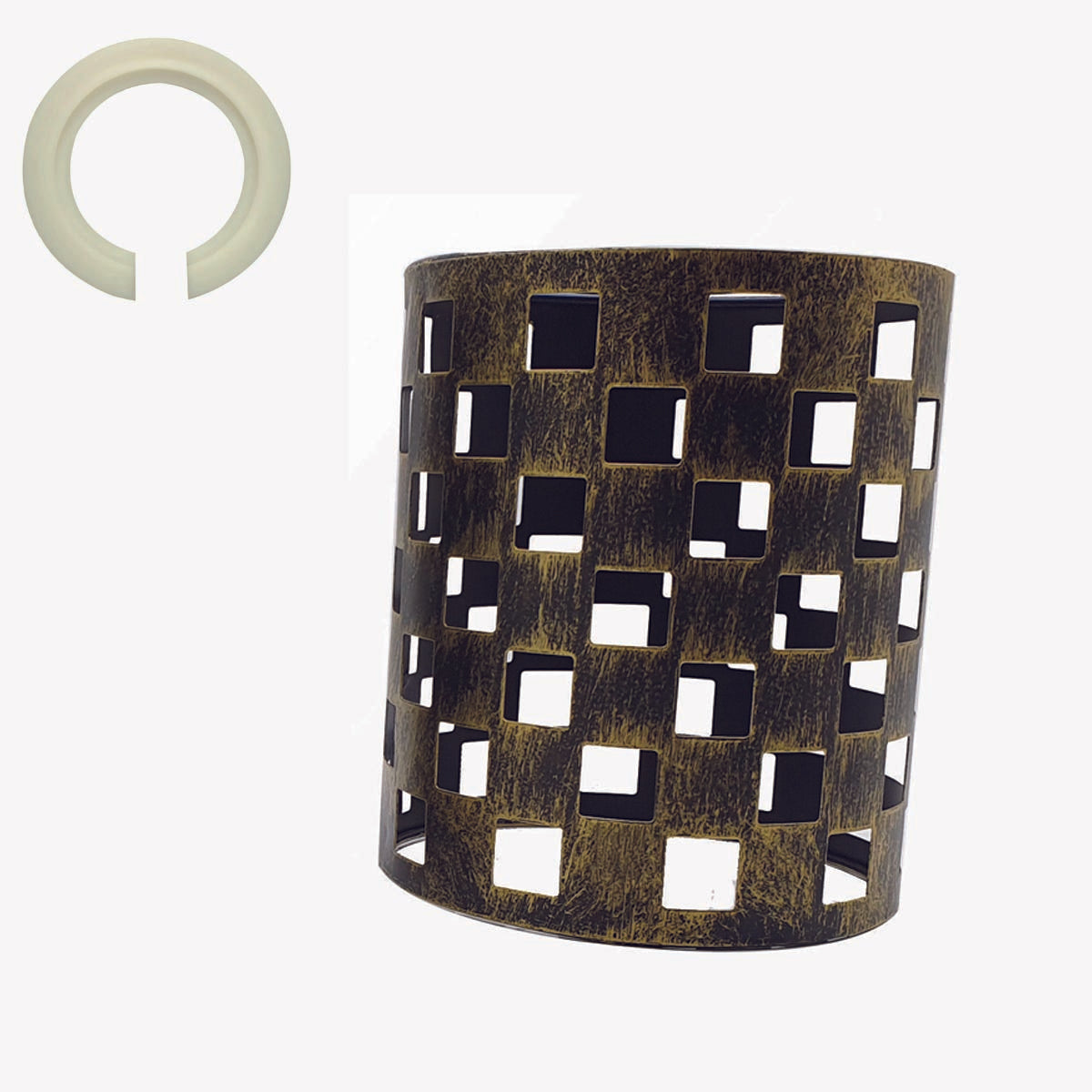 Metal Pattern Vintage Lamp Wire cage Brushed Brass Lamp Light~2008