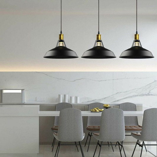 2-Pack Retro Metal Pendant Light Shades – Vintage Style for Home & Lounge~3580