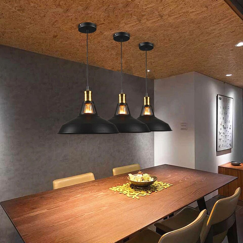 2-Pack Retro Metal Pendant Light Shades – Vintage Style for Home & Lounge~3580