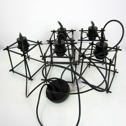 Vintage Industrial Retro Ceiling Light Cage Loft Chandelier Pendant Light Lamp~2143