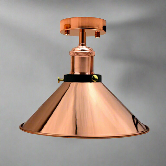 Industrial Ceiling Lights Rose Gold Shade Sconce Lamp~2600
