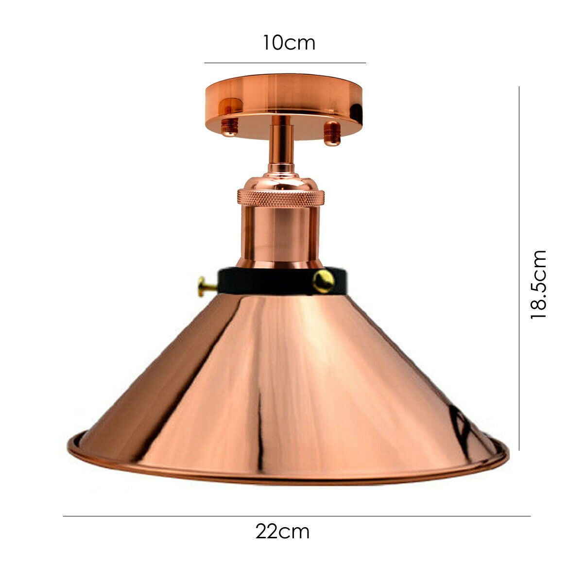 Industrial Ceiling Lights Rose Gold Shade Sconce Lamp~2600