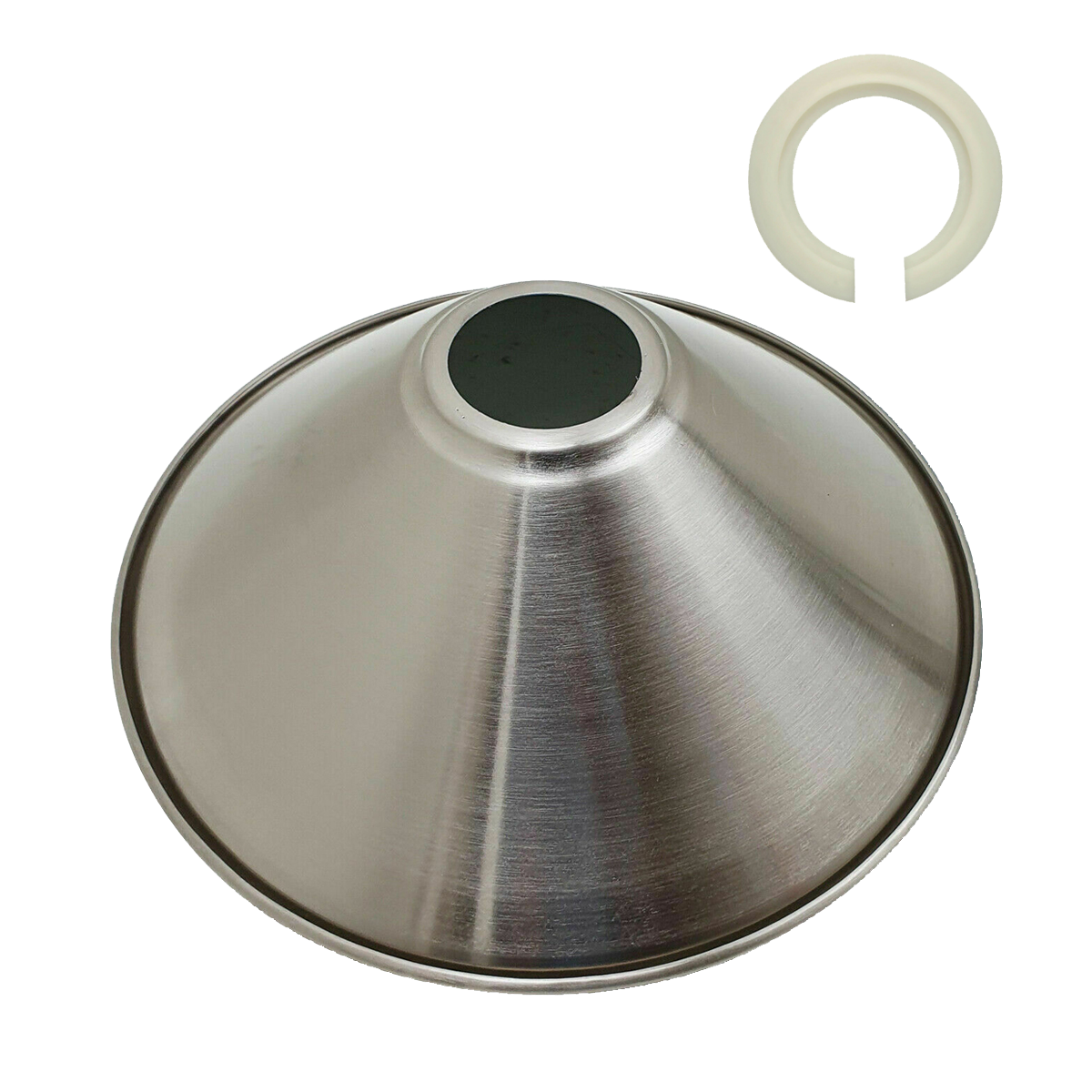 Vintage Style Metal Ceiling 22cm Satin Nickel Light Shade~1110