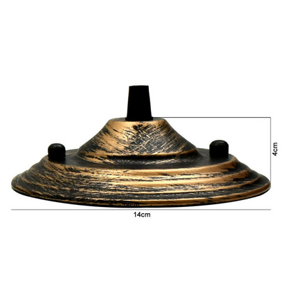 Brushed Copper Color 140mm Ceiling Rose Pendant Cable Grip Flex Plate For Light Fitting~2654