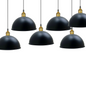 Modern Large Ceiling Black Metal Dome Pendant Light ~1845