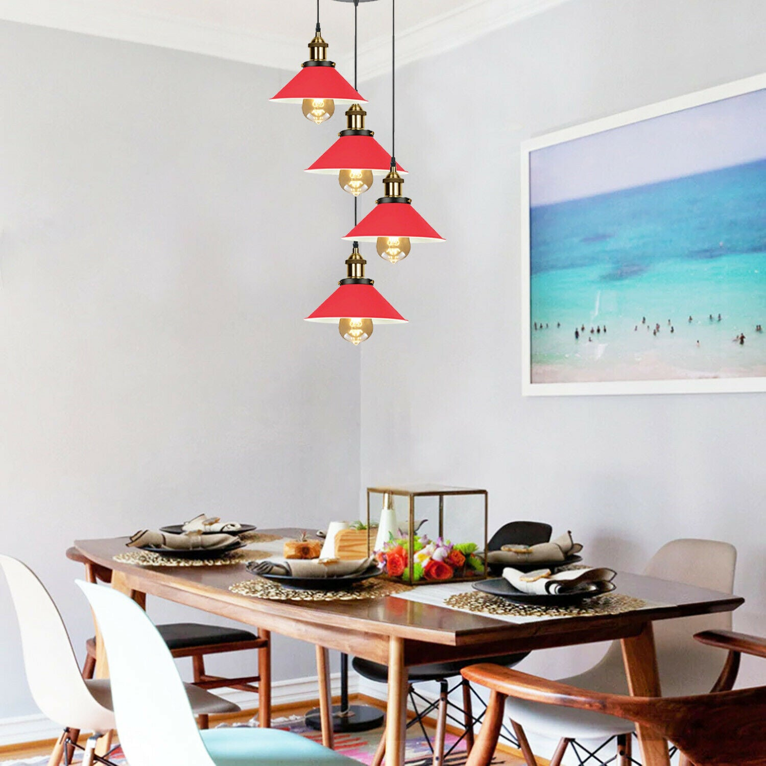 Modern Industrial Lampshade Chandelier Ceiling Pendant Light Pub Restaurant Lamp~1567