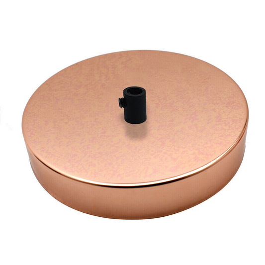 1 Outlet Rose Gold Metal Ceiling Rose 120x25mm~2810