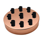 9 Outlet Rose Gold Metal Ceiling Rose 120x25mm~2802