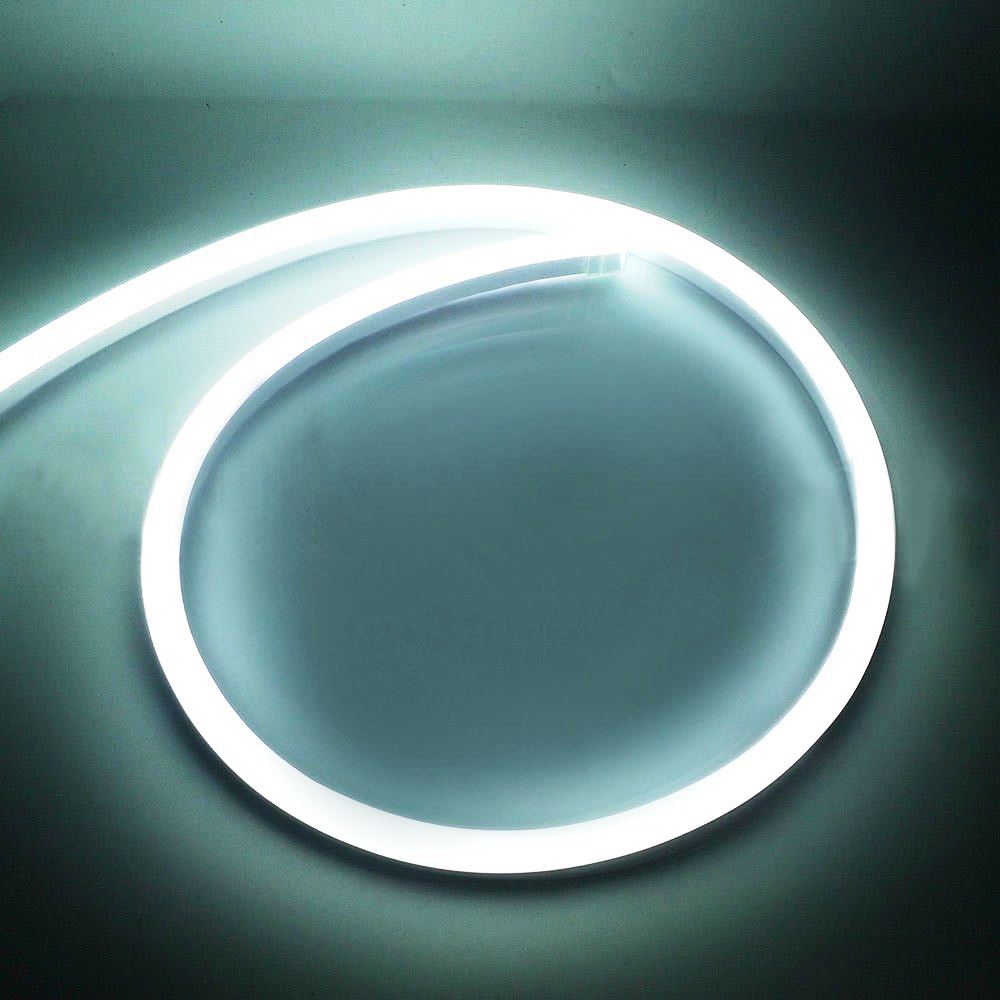 White 12V 5M LED Strip Neon Flex Rope Glow Light Waterproof Flexible Outdoor Lighting~2872
