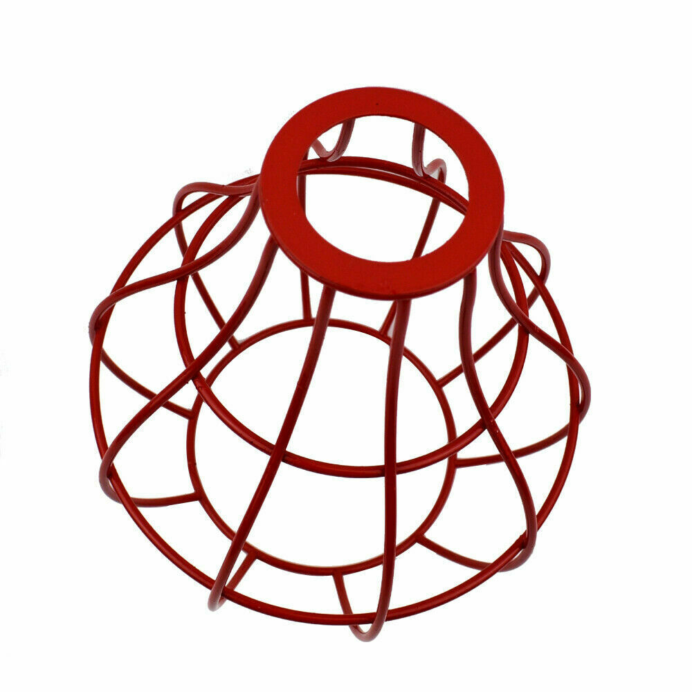 Rustic State Industrial Vase Shape Red Wire cage~2848