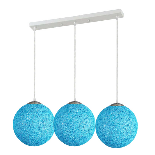 Blue Style Rattan Wicker Ceiling Pendant Lampshade Hanging Decoration Lamp~1878