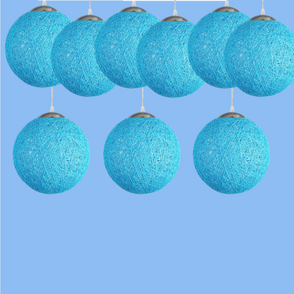 Blue Style Rattan Wicker Ceiling Pendant Lampshade Hanging Decoration Lamp~1878