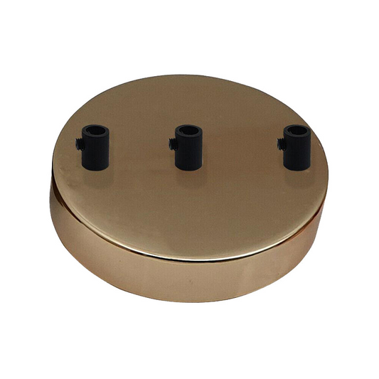 3 Outlet French Gold Metal Ceiling Rose 120x25mm~2799