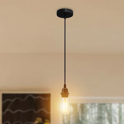 Single Outlet Ceiling E27 DIY Ceiling Rose Light PVC Flex Cluster Pendant Lamp Holder~3425