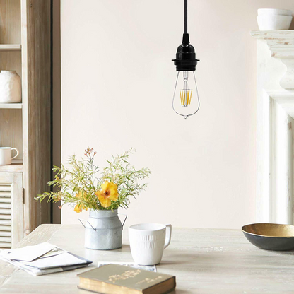 Single Outlet Ceiling E27 DIY Ceiling Rose Light PVC Flex Cluster Pendant Lamp Holder~3425