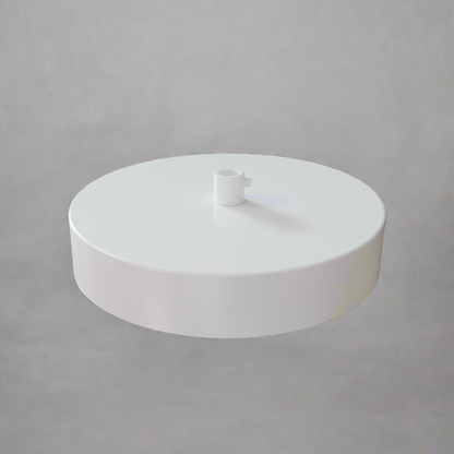 LEDSone Industrial Vintage 1 Outlet White Metal Ceiling Rose 120x25mm~2774