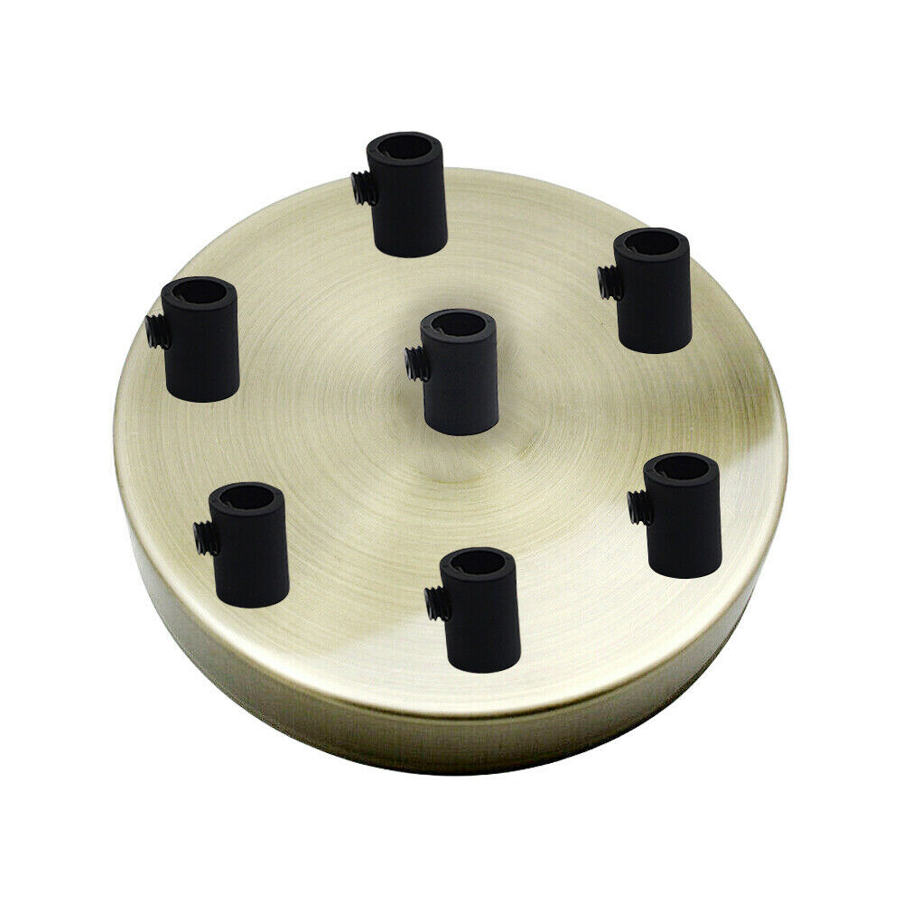 7 Outlet Green Brass Metal Ceiling Rose 120x25mm~2759