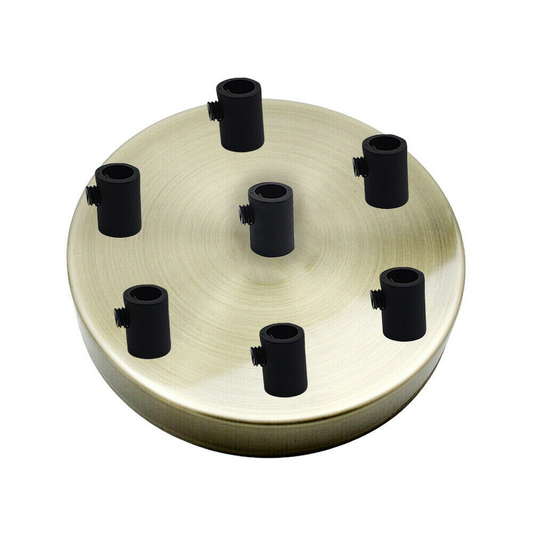 7 Outlet Green Brass Metal Ceiling Rose 120x25mm~2759