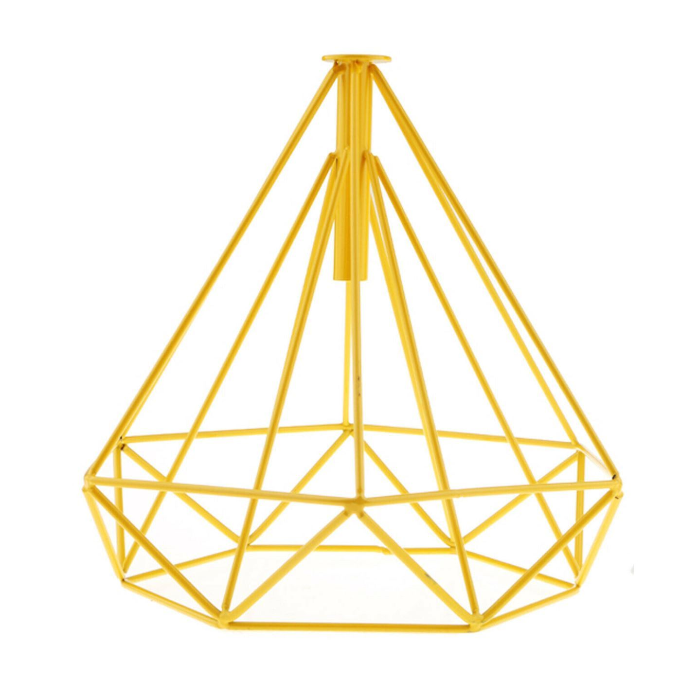 Yellow Geometric Cages Transform Your Ceiling Lights~1989