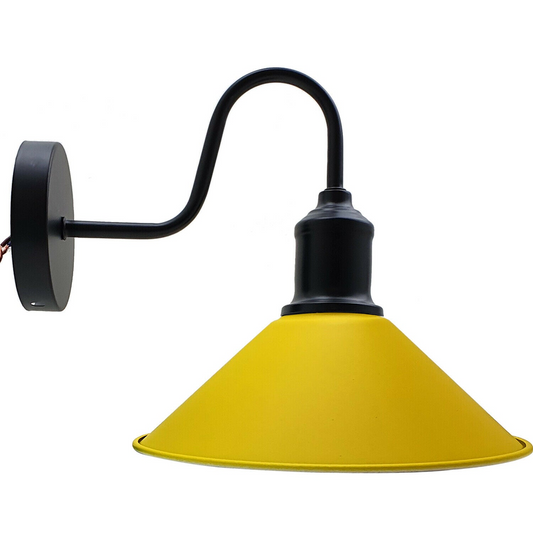 Modern Retro Industrial Yellow Color Wall Mounted Lights Rustic Sconce Lamps Fixture~2479