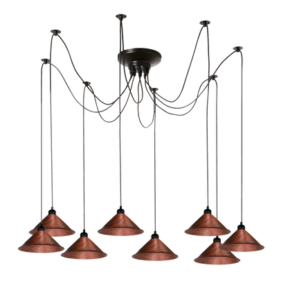 Modern Industrial Rustic Red Spider Ceiling Pendant Light Metal Cone Shade Indoor Hanging Light~1000