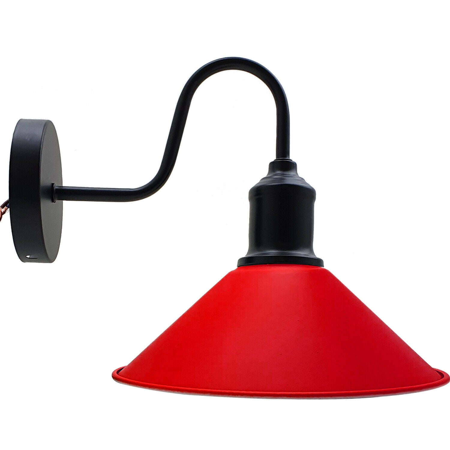 Modern Retro Industrial Red Colour Wall Mounted Lights Rustic Sconce Lamps Fixture~2480