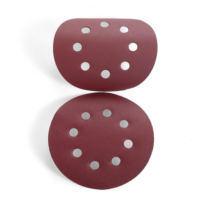 P-180 5 inch 8 Hole Sanding Discs Grind Paper Sanding Disc~2346