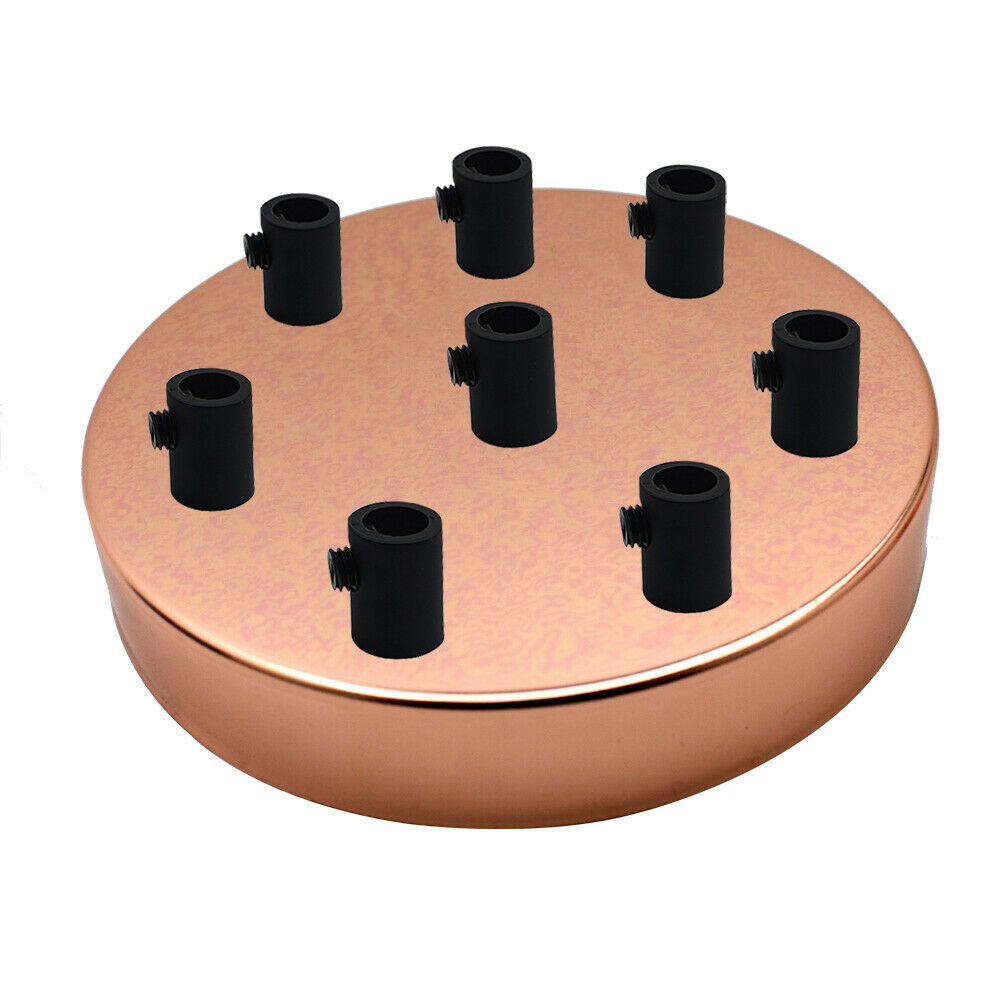 8 Outlet Rose Gold Metal Ceiling Rose 120x25mm~2803
