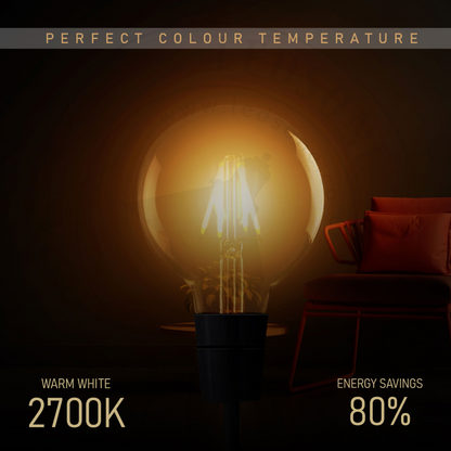 LED Filament Bulb G80 4W B22 Dimmable Bayonet Vintage Edison Bulb ~3078