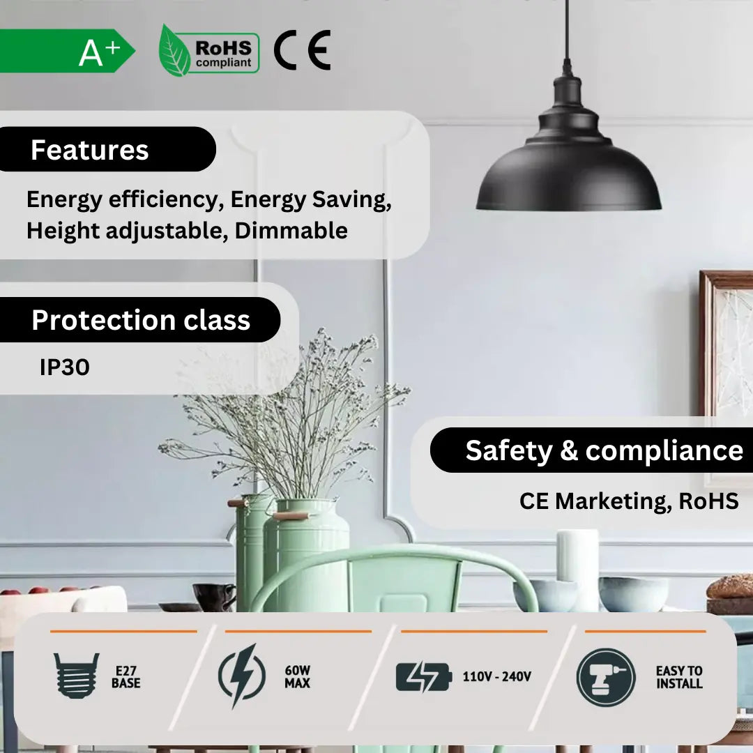Hanging Dome Industrial kitchen Light Shade~3160