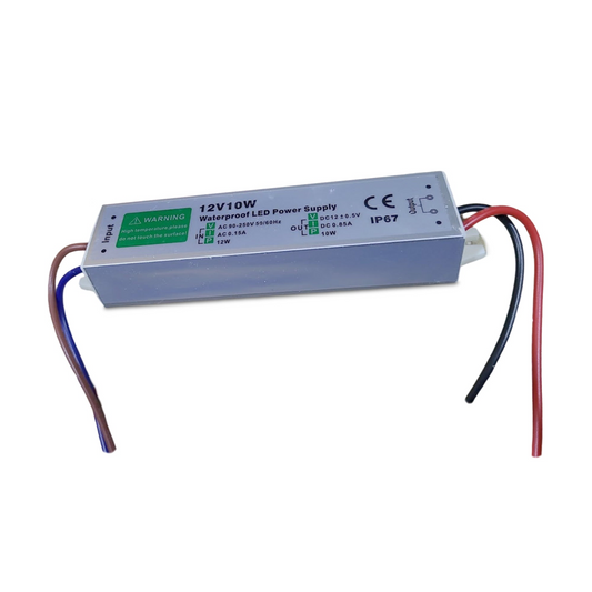 Silver Aluminium Alloy IP67 Transformer 12V 10W Outdoor ~3364